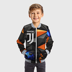 Бомбер детский Juventus orange black style, цвет: 3D-серый — фото 2
