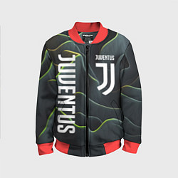 Бомбер детский Juventus dark green logo, цвет: 3D-красный