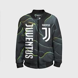 Детский бомбер Juventus dark green logo