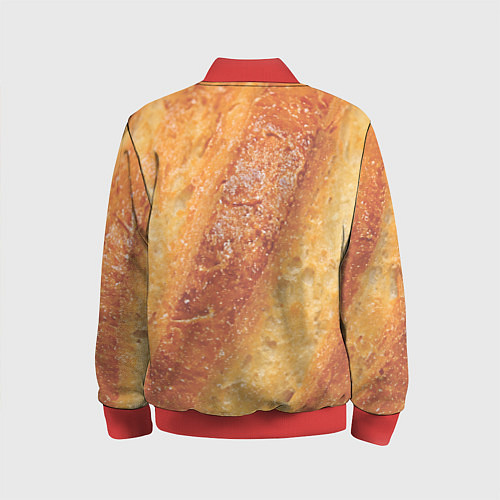 Детский бомбер Корочка батона / 3D-Красный – фото 2