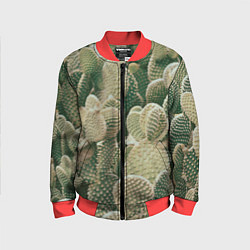 Бомбер детский Поле кактусов, цвет: 3D-красный