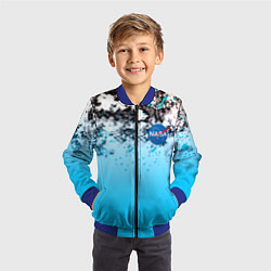 Бомбер детский Nasa space, цвет: 3D-синий — фото 2