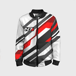 Бомбер детский Mass effect - white uniform n7, цвет: 3D-черный