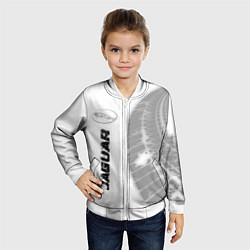 Бомбер детский Jaguar speed на светлом фоне со следами шин по-вер, цвет: 3D-белый — фото 2