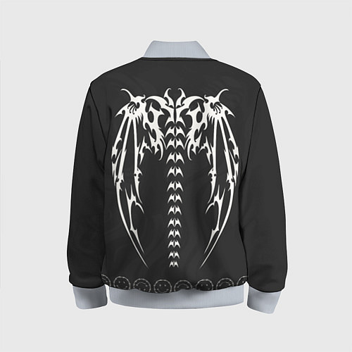 Детский бомбер Angel bone wings black / 3D-Серый – фото 2