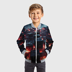 Бомбер детский Гармония форм, цвет: 3D-серый — фото 2