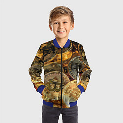 Бомбер детский Золото цифровой эры, цвет: 3D-синий — фото 2