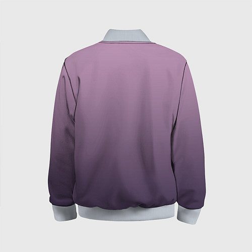 Детский бомбер Градиент приглушенный фиолетовый / 3D-Серый – фото 2