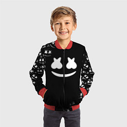 Бомбер детский Marshmello black collection, цвет: 3D-красный — фото 2