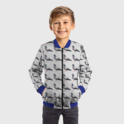 Бомбер детский Голуби воркуют, цвет: 3D-синий — фото 2