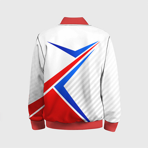 Детский бомбер Герб РФ - классические цвета флага / 3D-Красный – фото 2