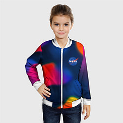 Бомбер детский Nasa gradient sportcolor, цвет: 3D-белый — фото 2