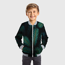 Бомбер детский Хвоя - паттерн, цвет: 3D-серый — фото 2