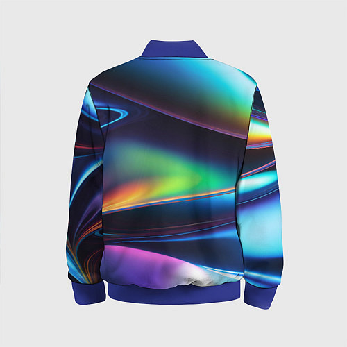 Детский бомбер Голографический материал / 3D-Синий – фото 2