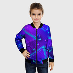Бомбер детский Neon Pattern colored, цвет: 3D-черный — фото 2