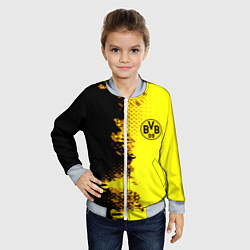 Бомбер детский Borussia fc sport краски, цвет: 3D-серый — фото 2