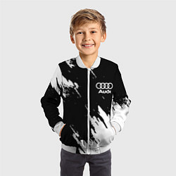 Бомбер детский Audi краски белые, цвет: 3D-белый — фото 2