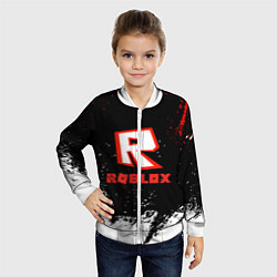 Бомбер детский Roblox текстура мобайл, цвет: 3D-белый — фото 2
