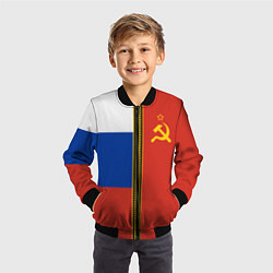Бомбер детский Россия и СССР, цвет: 3D-черный — фото 2