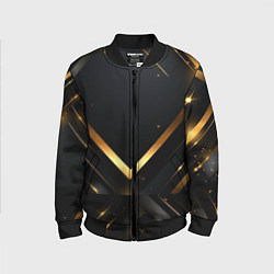 Детский бомбер Gold luxury black abstract