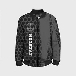 Бомбер детский Everton sport на темном фоне по-вертикали, цвет: 3D-черный