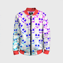 Бомбер детский Marshmello pattern neon, цвет: 3D-красный