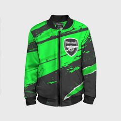 Бомбер детский Arsenal sport green, цвет: 3D-черный