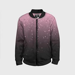 Бомбер детский Градиент тёмный розовый брызги, цвет: 3D-черный