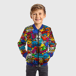 Бомбер детский Dream love party, цвет: 3D-синий — фото 2