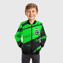 Бомбер детский Real Madrid sport green, цвет: 3D-черный — фото 2