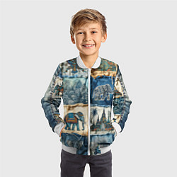 Бомбер детский Пэчворк из Тайланда, цвет: 3D-белый — фото 2