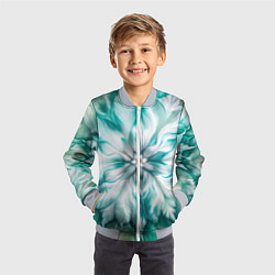 Бомбер детский Акварельный цветок Лепестки, цвет: 3D-серый — фото 2