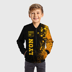 Бомбер детский Lyon - gold gradient по-вертикали, цвет: 3D-черный — фото 2