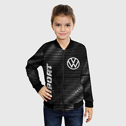 Бомбер детский Volkswagen sport metal, цвет: 3D-черный — фото 2