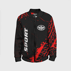 Бомбер детский FAW red sport tires, цвет: 3D-черный