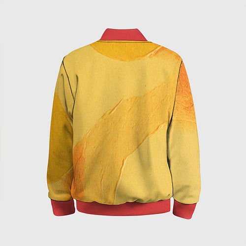 Детский бомбер Желтая краска / 3D-Красный – фото 2
