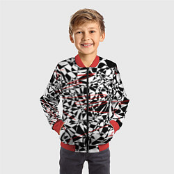 Бомбер детский Графика, цвет: 3D-красный — фото 2