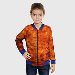 Бомбер детский Пламя 8бит текстура, цвет: 3D-синий — фото 2