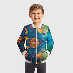 Бомбер детский Батик в традиционном индонезийском стиле, цвет: 3D-белый — фото 2