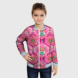 Бомбер детский Лисица и паттерн, цвет: 3D-серый — фото 2