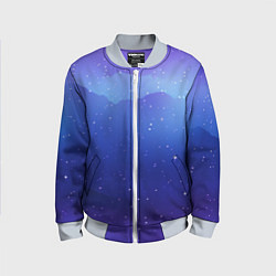Детский бомбер Синий космос и звезды