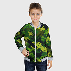 Бомбер детский Camouflage - pattern ai art, цвет: 3D-серый — фото 2