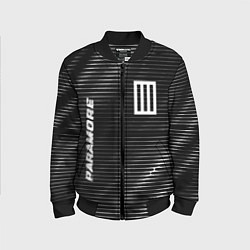 Бомбер детский Paramore metal rock lines, цвет: 3D-черный