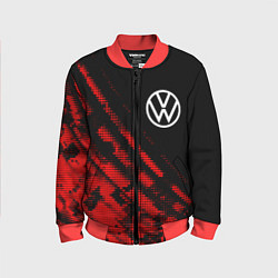 Бомбер детский Volkswagen sport grunge, цвет: 3D-красный