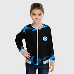 Бомбер детский Schalke 04 fc camo, цвет: 3D-серый — фото 2