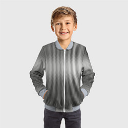 Бомбер детский Серые вертикальные линии, цвет: 3D-серый — фото 2