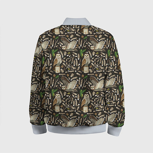 Детский бомбер Совы в сосновом лесу / 3D-Серый – фото 2
