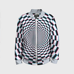 Бомбер детский Оптическая иллюзия с погружением, цвет: 3D-серый