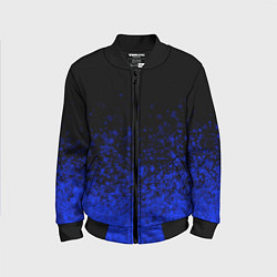 Бомбер детский Чёрный и ультрамарин абстрактный, цвет: 3D-черный
