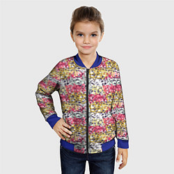 Бомбер детский Граффити с узорами, цвет: 3D-синий — фото 2